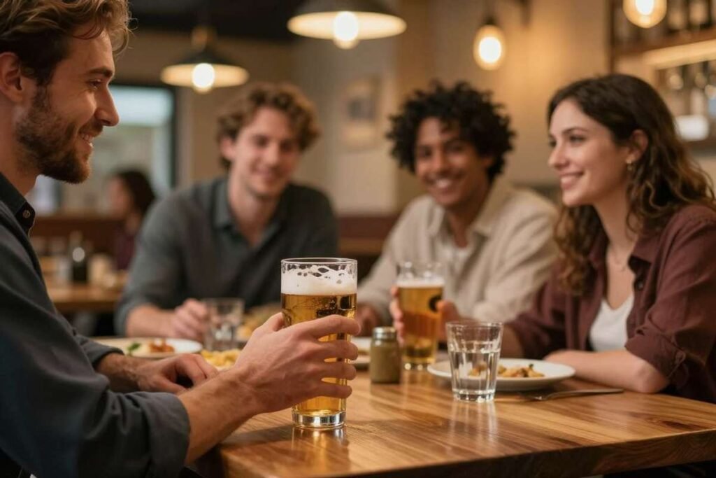 Illustration pour envies fréquentes d'uriner homme et alcool